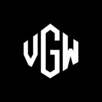 diseño de logotipo de letra vgw con forma de polígono. vgw polígono y diseño de logotipo en forma de cubo. vgw hexágono vector logo plantilla colores blanco y negro. Monograma vgw, logotipo comercial e inmobiliario.