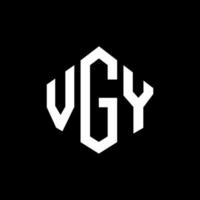 VGY letter logo design with polygon shape. VGY polygon and cube shape logo design. VGY hexagon vector logo template white and black colors. VGY monogram, business and real estate logo.