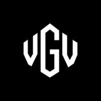 diseño de logotipo de letra vgv con forma de polígono. diseño de logotipo de forma de cubo y polígono vgv. vgv hexágono vector logo plantilla colores blanco y negro. Monograma vgv, logotipo comercial e inmobiliario.