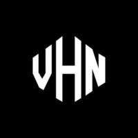 diseño de logotipo de letra vhn con forma de polígono. diseño de logotipo en forma de cubo y polígono vhn. plantilla de logotipo vectorial hexagonal vhn colores blanco y negro. Monograma vhn, logotipo comercial e inmobiliario. vector