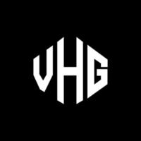 VHG letter logo design with polygon shape. VHG polygon and cube shape logo design. VHG hexagon vector logo template white and black colors. VHG monogram, business and real estate logo.