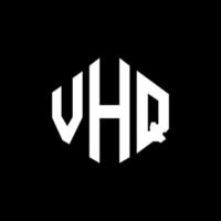 VHQ letter logo design with polygon shape. VHQ polygon and cube shape logo design. VHQ hexagon vector logo template white and black colors. VHQ monogram, business and real estate logo.