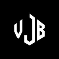 VJB letter logo design with polygon shape. VJB polygon and cube shape logo design. VJB hexagon vector logo template white and black colors. VJB monogram, business and real estate logo.