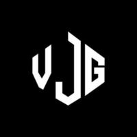 diseño de logotipo de letra vjg con forma de polígono. vjg polígono y diseño de logotipo en forma de cubo. vjg hexágono vector logo plantilla colores blanco y negro. Monograma vjg, logotipo empresarial y inmobiliario.