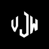 VJW letter logo design with polygon shape. VJW polygon and cube shape logo design. VJW hexagon vector logo template white and black colors. VJW monogram, business and real estate logo.