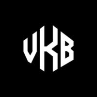 diseño de logotipo de letra vkb con forma de polígono. diseño de logotipo de forma de cubo y polígono vkb. vkb hexágono vector logo plantilla colores blanco y negro. Monograma vkb, logotipo comercial e inmobiliario.