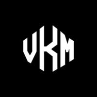 VKM letter logo design with polygon shape. VKM polygon and cube shape logo design. VKM hexagon vector logo template white and black colors. VKM monogram, business and real estate logo.