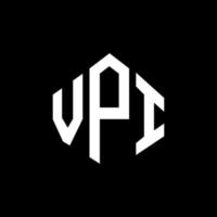 VPI letter logo design with polygon shape. VPI polygon and cube shape logo design. VPI hexagon vector logo template white and black colors. VPI monogram, business and real estate logo.