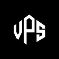 diseño de logotipo de letra vps con forma de polígono. vps polígono y diseño de logotipo en forma de cubo. vps hexágono vector logo plantilla colores blanco y negro. vps monograma, logotipo comercial e inmobiliario.