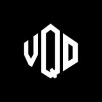 VQO letter logo design with polygon shape. VQO polygon and cube shape logo design. VQO hexagon vector logo template white and black colors. VQO monogram, business and real estate logo.