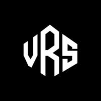 diseño de logotipo de letra vrs con forma de polígono. vrs polígono y diseño de logotipo en forma de cubo. vrs hexágono vector logo plantilla colores blanco y negro. vrs monograma, logotipo comercial e inmobiliario.