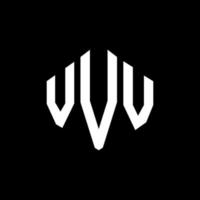 VVV letter logo design with polygon shape. VVV polygon and cube shape logo design. VVV hexagon vector logo template white and black colors. VVV monogram, business and real estate logo.