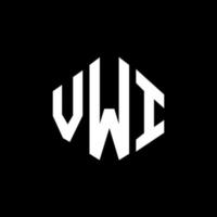 diseño de logotipo de letra vwi con forma de polígono. vwi polígono y diseño de logotipo en forma de cubo. vwi hexágono vector logo plantilla colores blanco y negro. Monograma vwi, logotipo comercial e inmobiliario.