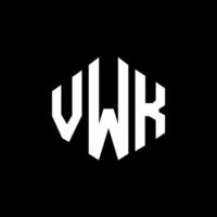 diseño de logotipo de letra vwk con forma de polígono. vwk polígono y diseño de logotipo en forma de cubo. vwk hexagon vector logo plantilla colores blanco y negro. Monograma vwk, logotipo comercial e inmobiliario.