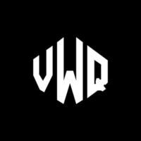 VWQ letter logo design with polygon shape. VWQ polygon and cube shape logo design. VWQ hexagon vector logo template white and black colors. VWQ monogram, business and real estate logo.