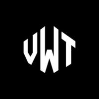 diseño de logotipo de letra vwt con forma de polígono. vwt polígono y diseño de logotipo en forma de cubo. vwt hexagon vector logo plantilla colores blanco y negro. monograma vwt, logotipo comercial e inmobiliario.