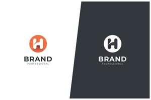 H Letter Logo Vector Concept - Monogram Icon Trademark Creative Emblem Design Template. Universal H Logotype Brand