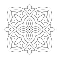 Mandala design with Arabic ethnic arabesque style floral pattern vector