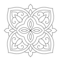 diseño de mandala con motivos florales de estilo arabesco étnico árabe vector