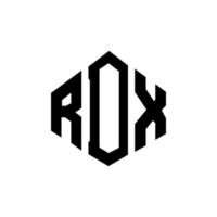 RDX letter logo design with polygon shape. RDX polygon and cube shape logo design. RDX hexagon vector logo template white and black colors. RDX monogram, business and real estate logo.