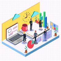 Isometric People Professional in Office Concept vector