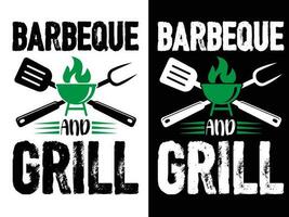 BBQ typography t shirt design vector