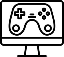 Online Game Vector Line Icon