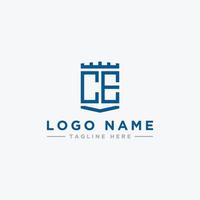 diseños de logotipos inspiradores para empresas a partir de las letras iniciales del icono del logotipo ce. -vectores vector