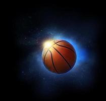 pelota de baloncesto. concepto de juego de baloncesto foto