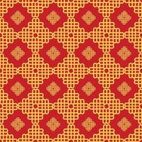 vector de patrones sin fisuras abstracto chino, color rojo. ilustración de fondo asiático oriental tradicional. símbolo chino para el año nuevo chino u otro festival.