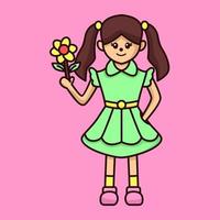 Vector illustration of premium cheerful children's character