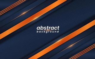 Abstract navy background with shiny orange gradient vector