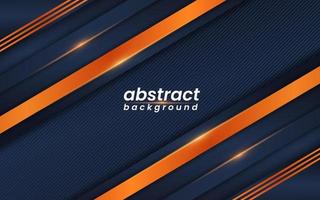 Abstract navy background with shiny orange gradient vector