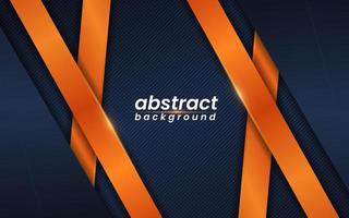 Abstract navy background with shiny orange gradient vector