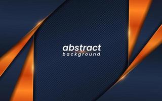 Abstract navy background with shiny orange gradient vector