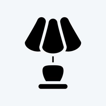 Icon Table Lamps. suitable for House symbol. glyph style. simple design editable. design template vector. simple illustration vector