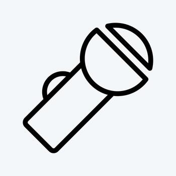 Icon Pocket Torch. suitable for House symbol. line style. simple design editable. design template vector. simple illustration vector