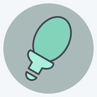 Icon Spiral Bulb. suitable for House symbol. color mate style. simple design editable. design template vector. simple illustration vector