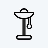 lámpara de pie de icono. adecuado para el símbolo de la casa. estilo de línea diseño simple editable. vector de plantilla de diseño. ilustración sencilla