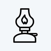 Icon Kerosene Lamp. suitable for House symbol. line style. simple design editable. design template vector. simple illustration vector