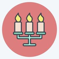 Icon Candelabrum. suitable for House symbol. color mate style. simple design editable. design template vector. simple illustration vector