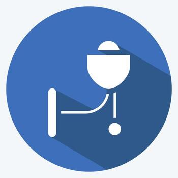 Icon Wall Lamp. suitable for House symbol. long shadow style. simple design editable. design template vector. simple illustration vector