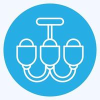 Icon Chandelier. suitable for House symbol. blue eyes style. simple design editable. design template vector. simple illustration vector