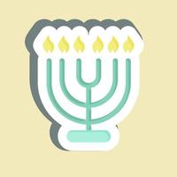 Sticker Menorah. suitable for House symbol. simple design editable. design template vector. simple illustration vector