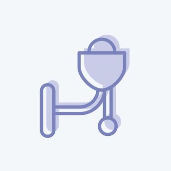 Icon Wall Lamp. suitable for House symbol. two tone style. simple design editable. design template vector. simple illustration vector