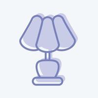 Icon Table Lamps. suitable for House symbol. two tone style. simple design editable. design template vector. simple illustration vector