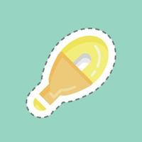 Sticker line cut Led Bulb. suitable for House symbol. simple design editable. design template vector. simple illustration vector