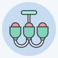 Icon Chandelier. suitable for House symbol. color mate style. simple design editable. design template vector. simple illustration vector