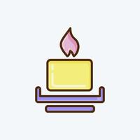 Icon Candle. suitable for House symbol. flat style. simple design editable. design template vector. simple illustration vector