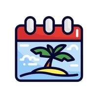 calendar filled line style icon. vector illustration for graphic design, website, app